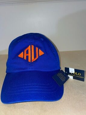 Polo Ralph Lauren Blue Cap with Orange Embroidered AU Deadstock NWT